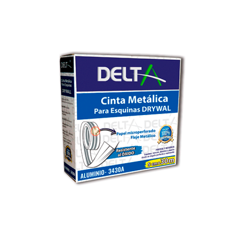 Cinta metálica para esquinas drywal Delta