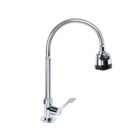 Llave lavaplatos mesón flexible palanca