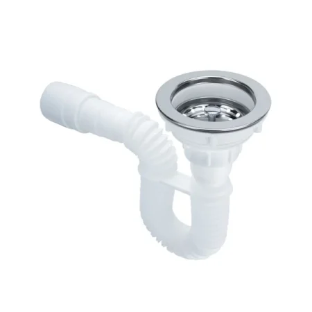 Sifón flexible con canastilla para lavaplatos Boccherini